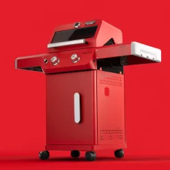Monument Grills Mesa Series 2-Burner Free Standing Stailless Liquid Propane 24000 BTU Gas Grill with Cabinet, Red