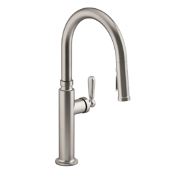 KOHLER Edalyn by Studio McGee Vibrant Stainless Single Handle Deck-mount Pull-down Kitchen Faucet with Sprayer