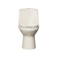 Project Source Laporte Bone Dual Flush Elongated Chair height 1-piece Toilet 12-in Rough-In WaterSense 1.6 GPF
