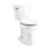 KOHLER Cavata White Elongated Chair height Soft Close 2-piece Toilet 12-in Rough-In WaterSense 1.6 GPF