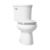 KOHLER Leeward The Complete Solution White Elongated Standard height Soft Close 2-piece Toilet 12-in Rough-In WaterSense 1.28 GPF
