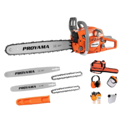 PROYAMA 62CC 2-Cycle Gas Powered Chainsaw, 22 Inch 18 Inch Handheld Cordless Petrol Chain Saw for Tree Wood Cutting