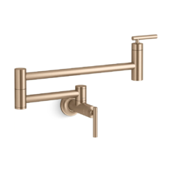 KOHLER Vibrant Brushed Bronze Single Handle Wall-mount Pot Filler Kitchen Faucet
