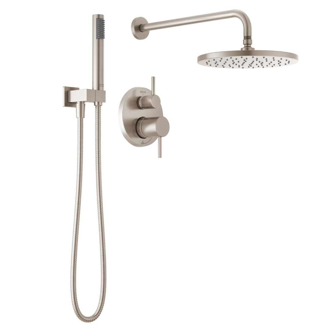 Delta Modern SpotShield Stainless 2-handle Single function 10-Inches Round Shower Faucet