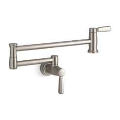 KOHLER Vibrant Stainless Single Handle Wall-mount Pot Filler Kitchen Faucet