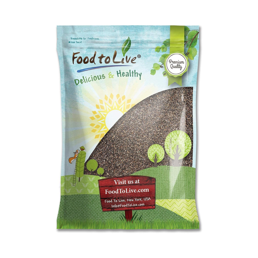 Food to Live - Black Chia Seeds, 25 Pounds – Whole, Sproutable, Vegan, Kosher, Keto, Sirtfood