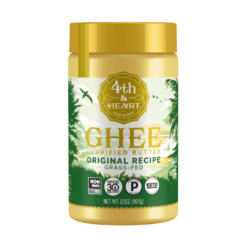 4th & Heart Original Grass-Fed Ghee, Clarified Butter, Keto, Pasture Raised, Lactose and Casein Free, Certified Paleo (32 Ounces)