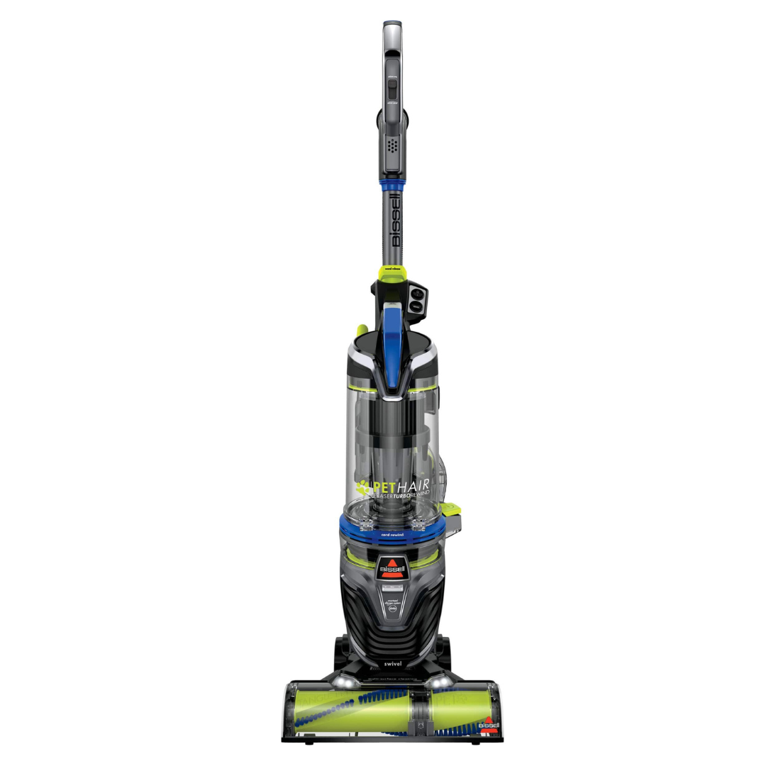 BISSELL - Pet Hair Eraser Turbo Rewind Upright Vacuum - Cobalt Blue and Electric Green