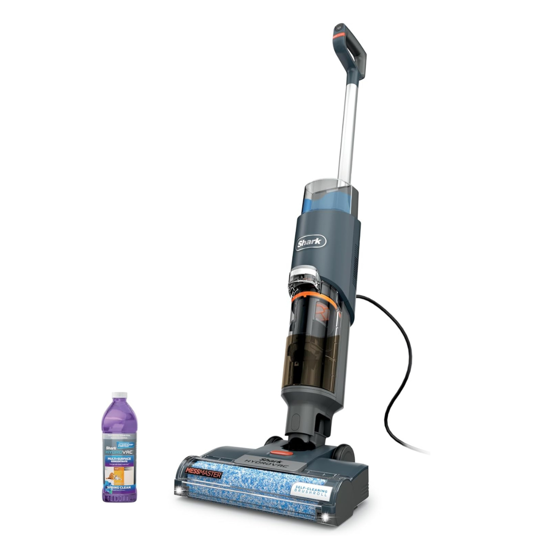 Shark HydroVac MessMaster Wet Dry Corded Vacuum Cleaner, 3-in-1 Multi-Surface Vacuum Mop & Self-Cleaning System, Navy, WD161