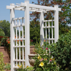 DuraTrel 6.0-ft W x 7.1-ft H Flat White PVC Garden Arbor