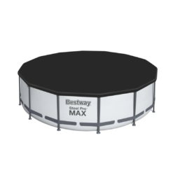 Bestway Steel Pro Round Above Ground Outdoor Backyard Swimming Pool, 14' x 14' x 48"