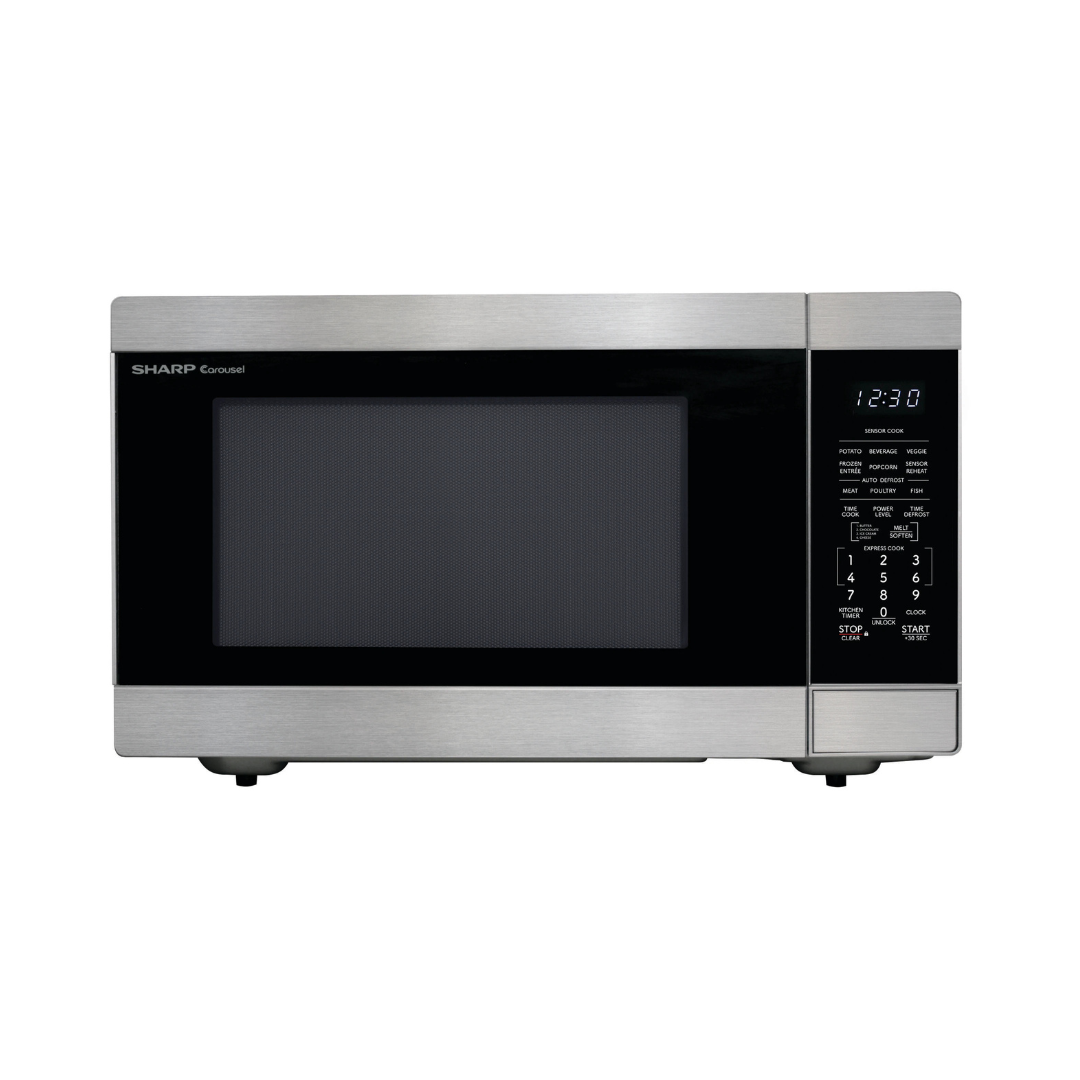 Sharp 2.2-cu ft Large (Greater than 1.5-cu ft) 1200 -Watt Sensor Cooking Controls Countertop Microwave ( Stainless Steel )