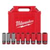 Milwaukee SHOCKWAVE Impact-Duty 1/2 in. Drive Deep SAE & Metric Lug Nut Impact Socket Set (9-Piece) 49-66-7832