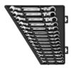 Milwaukee 144-Position Flex-Head Ratcheting Combination Wrench Set Metric (15-Piece) 48-22-9513