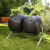 Lifetime 100 Gallons Odor Resistant Outdoor Tumbler Composter with Latching Lid