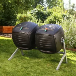 Lifetime 100 Gallons Odor Resistant Outdoor Tumbler Composter with Latching Lid