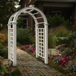 Vita Classic 5-ft W x 7.84-ft H Arched White PVC Garden Arbor