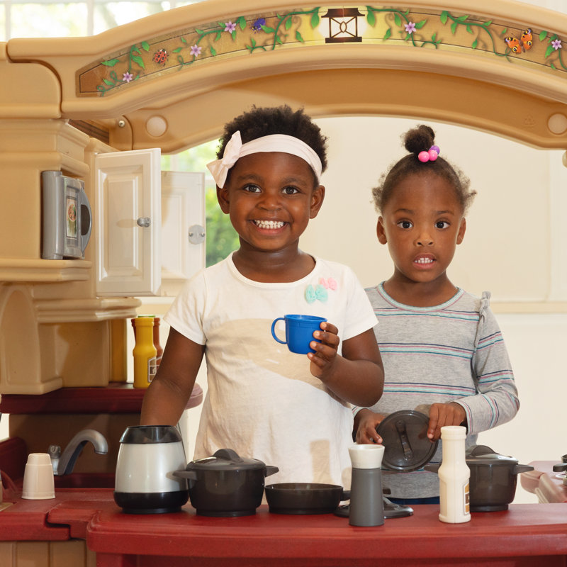 Step2 Brown Grand Walk-In Classic Toddler Pretend Play Kitchen Set