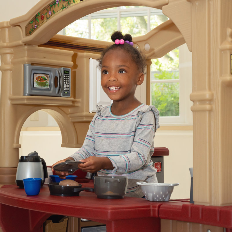 Step2 Brown Grand Walk-In Classic Toddler Pretend Play Kitchen Set