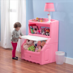 Step2 Lift and Hide Bookcase Toy Box, Pink