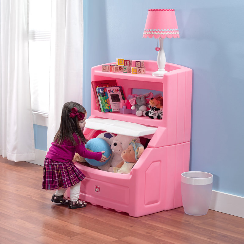 Step2 Lift and Hide Bookcase Toy Box, Pink