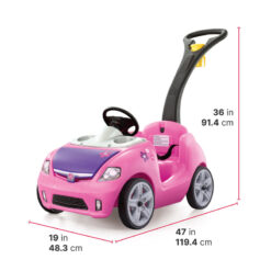 Step2 Whisper Ride II Toddler Push Car and Kids Riding Toys, Pink
