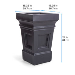 Step 2 Atherton Self-Watering Planter Box, Onyx Black
