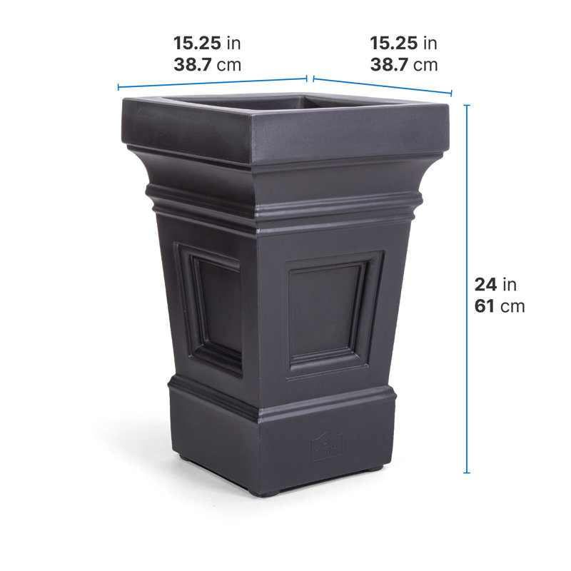 Step 2 Atherton Self-Watering Planter Box, Onyx Black