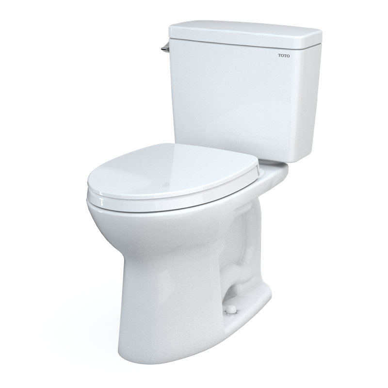 TOTO MS776124CSG#01 Drake 1.6 GPF Elongated Two-Piece Toilet with Tornado Flush (Seat Included)
