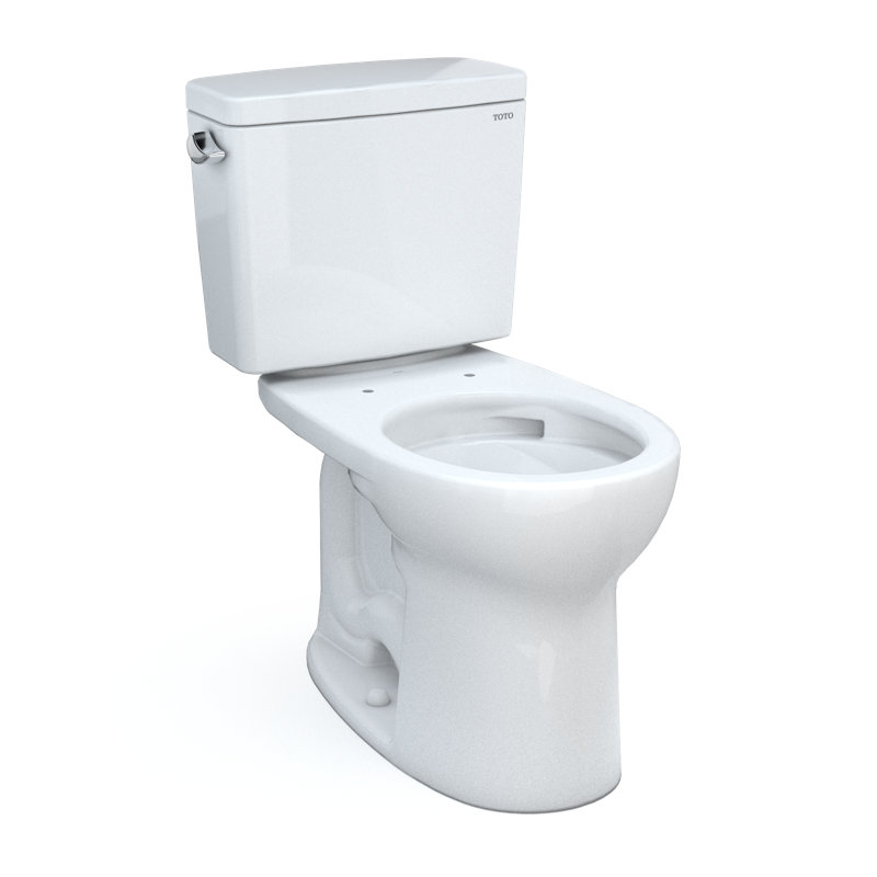 TOTO Cotton Drake 1.6 GPF Round Two-Piece Toilet with Tornado Flush (Seat Not Included)