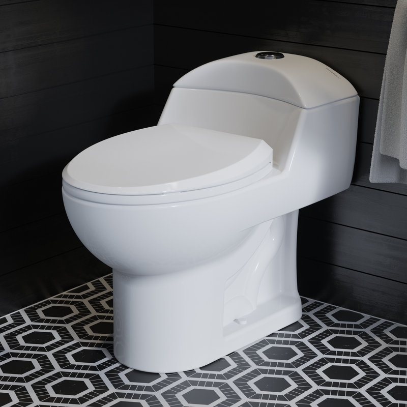 Swiss Madison White Château One-Piece Elongated Dual-Flush Toilet 1.1/1.6 gpf