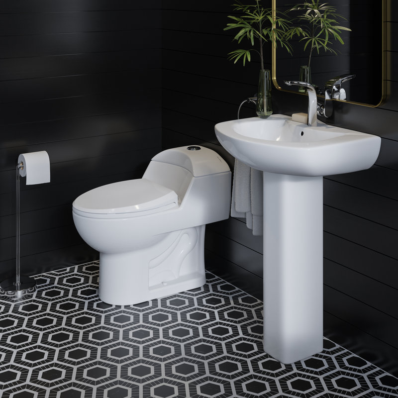 Swiss Madison White Château One-Piece Elongated Dual-Flush Toilet 1.1/1.6 gpf