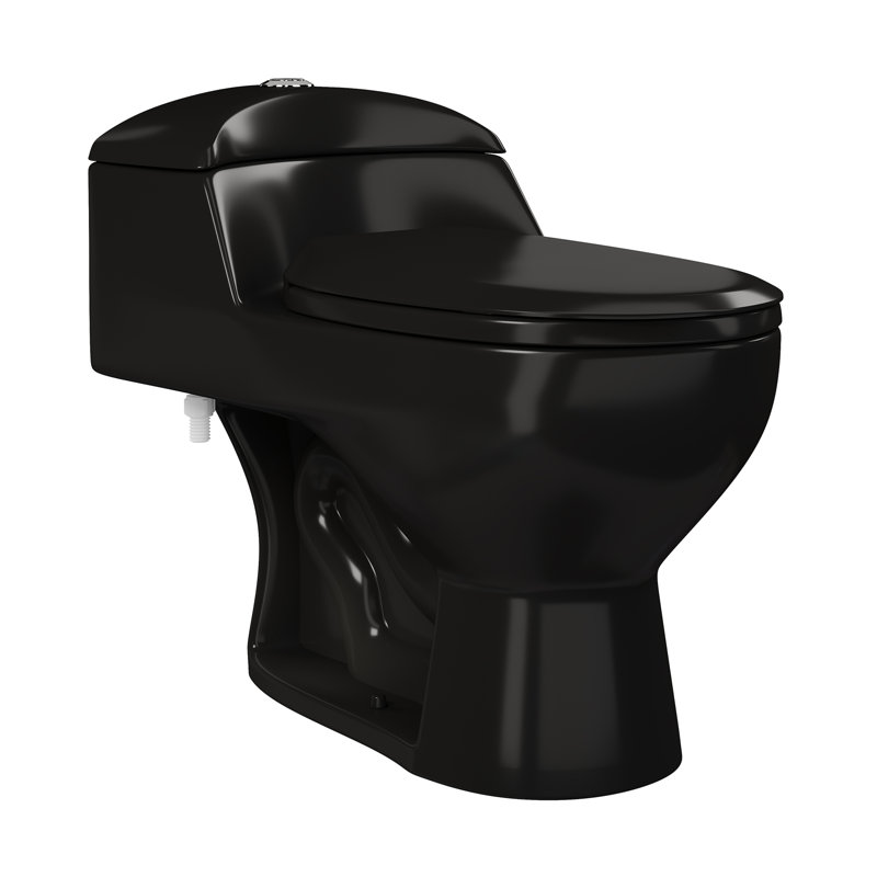 Swiss Madison Black Château One-Piece Elongated Dual-Flush Toilet 1.1/1.6 gpf