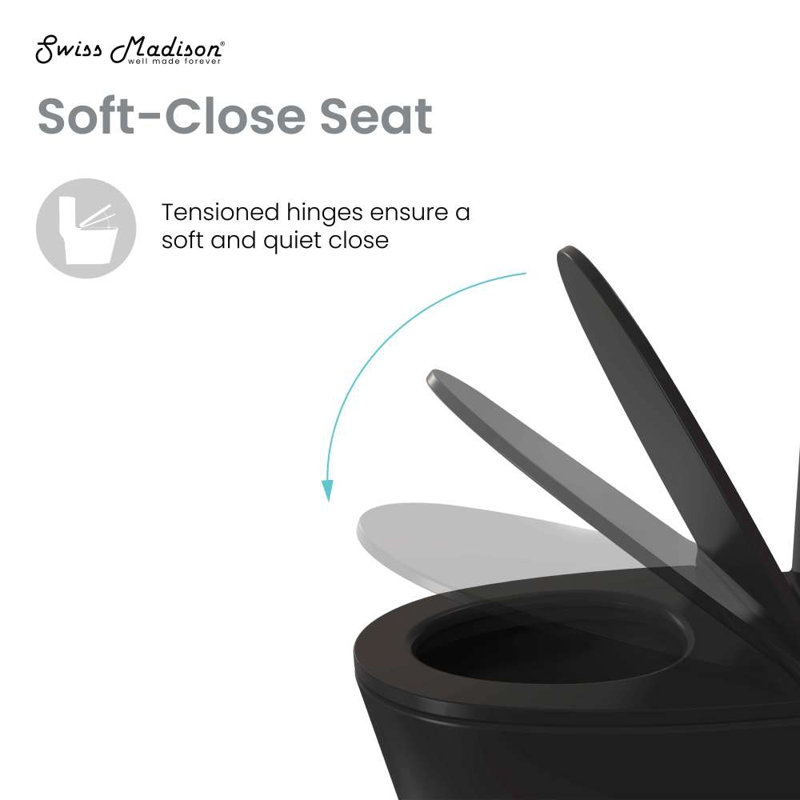 Swiss Madison Black Château One-Piece Elongated Dual-Flush Toilet 1.1/1.6 gpf