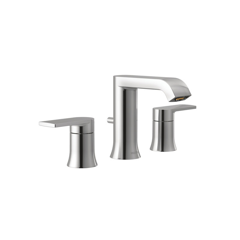 Moen Chrome Genta LX Two-Handle Widespread Bathroom Faucet Trim Kit, Valve Required