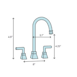 Moen T6805BN Moen Dartmoor Two-Handle Widespread Bathroom Faucet Trim Kit, Valve Required