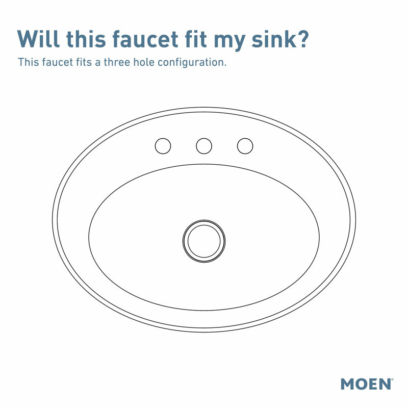 Moen T6805BN Moen Dartmoor Two-Handle Widespread Bathroom Faucet Trim Kit, Valve Required