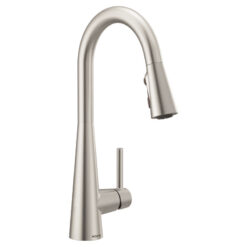 Moen 7864SRS Sleek Pull Down Single Handle Kitchen Faucet with Power Boost Technology and Duralock