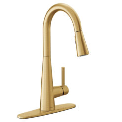 7864BG Moen Sleek Pull Down Single Handle Kitchen Faucet with Power Boost Technology and Duralock