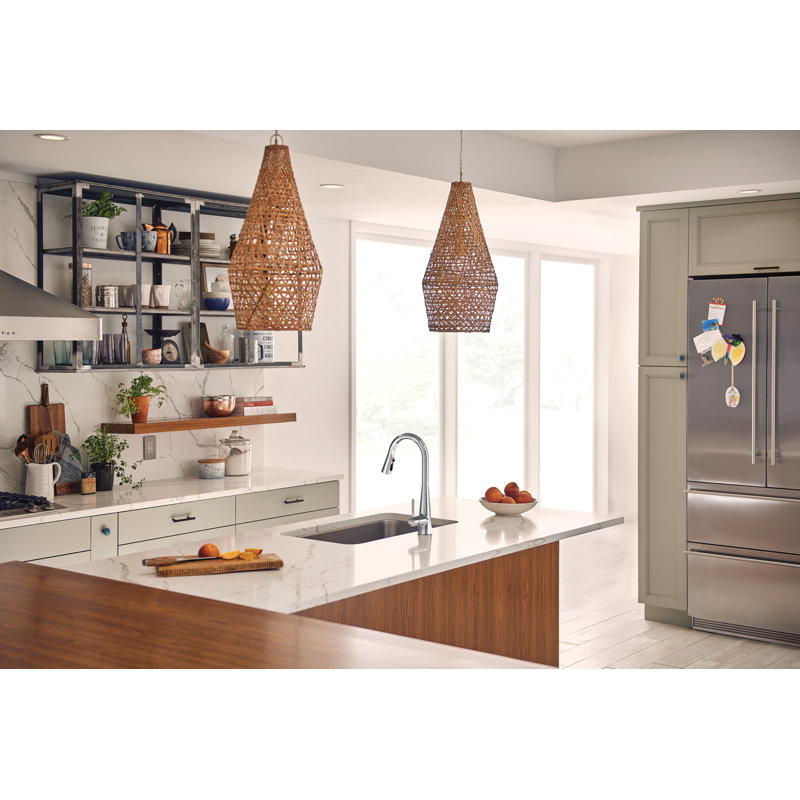 7864 Moen Sleek Pull Down Single Handle Kitchen Faucet with Power Boost Technology and Duralock