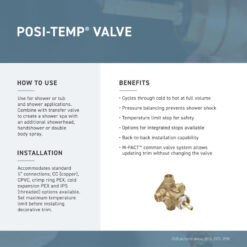 T2263EPBG Moen Cia Posi-Temp Eco-Performance Tub and Shower Faucet Trim Kit, Valve Required