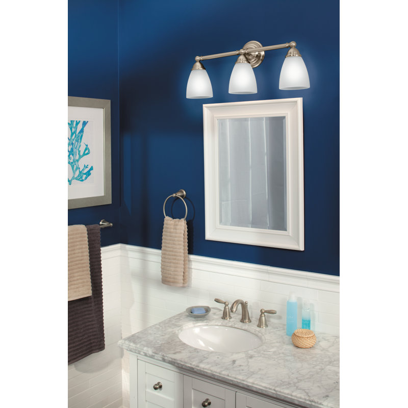 Brushed Nickel Moen Brantford Widespread Bathroom Faucet (Part number: T6620BN)