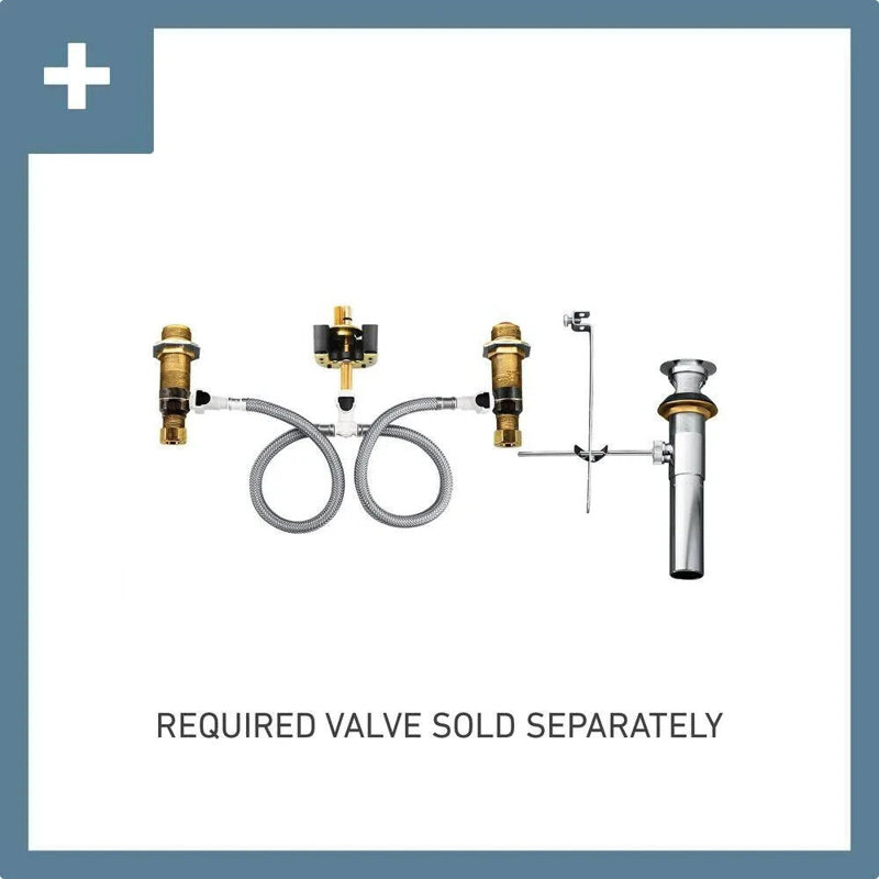 Brushed Nickel Moen Brantford Widespread Bathroom Faucet (Part number: T6620BN)