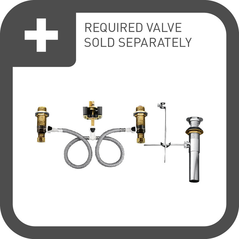 Brushed Nickel Moen Brantford Widespread Bathroom Faucet (Part number: T6620BN)