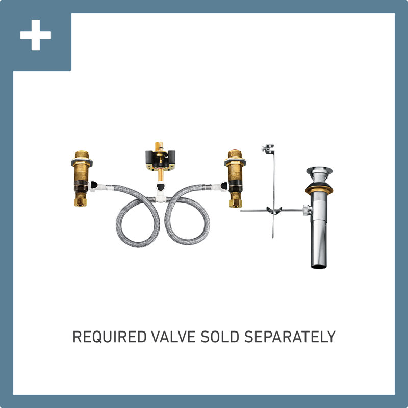 Matte Black Moen Doux Two-Handle Widespread Bathroom Faucet Trim Kit, Valve Required (Part number: TS6925BL)
