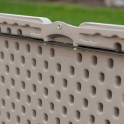 Lifetime 39'' W 80 Gallons Water Resistant Polyethylene Plastic Lockable Deck Box in Desert Sand