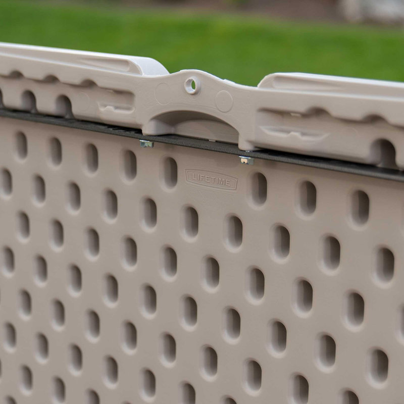 Lifetime 39'' W 80 Gallons Water Resistant Polyethylene Plastic Lockable Deck Box in Desert Sand