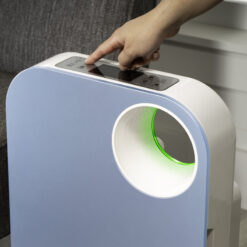 OVAL AIR 3-Stage H13 True HEPA 5-in-1 Air Purifier reduces Allergies, Asthma, Pets, Odor, Smoke, Crescent Beach Blue