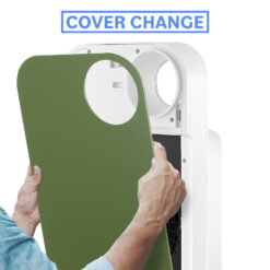 OVAL AIR 3-Stage H13 True HEPA 5-in-1 Air Purifier reduces Allergies, Asthma, Pets, Odor, Smoke, Cypress Creek Green