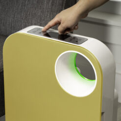 OVAL AIR 3-Stage H13 True HEPA 5-in-1 Air Purifier reduces Allergies, Asthma, Pets, Odor, Smoke, Vintage Buttercup Yellow